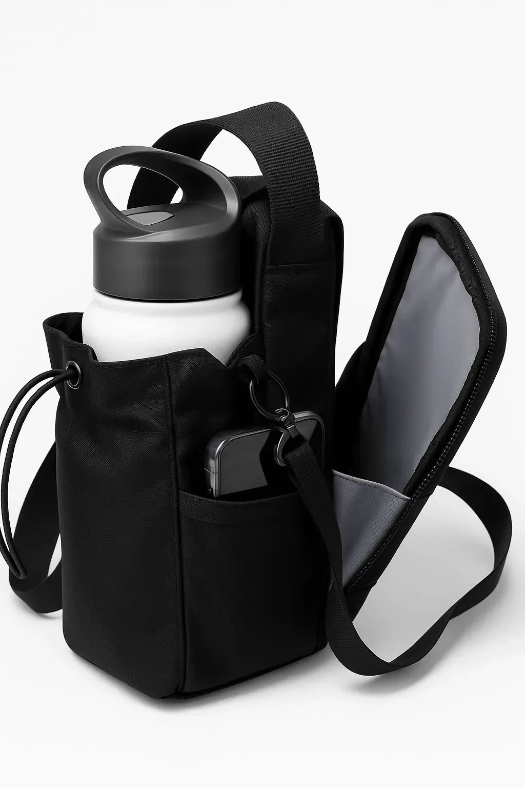 Stylish grey magnetic gym bag on equipment
